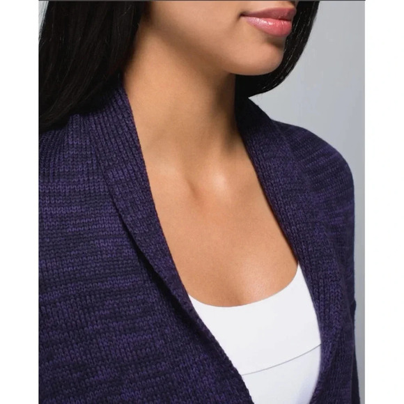 Lululemon Wrap It Up Merino Wool Sweater in Black Grape/Going Grape - Picture 12 of 15